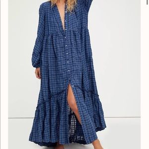 NWT Free people blue edie dress- size XS